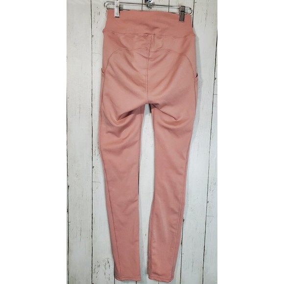 New Look Sport Pink Athletic Leggings With Pockets Size S/M Polyester Spandex - Picture 2 of 9